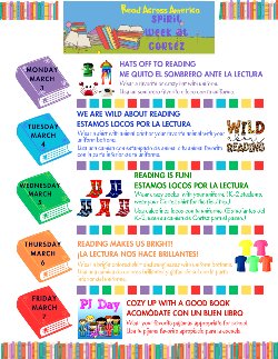 Read Across America Spirit Week Flyer